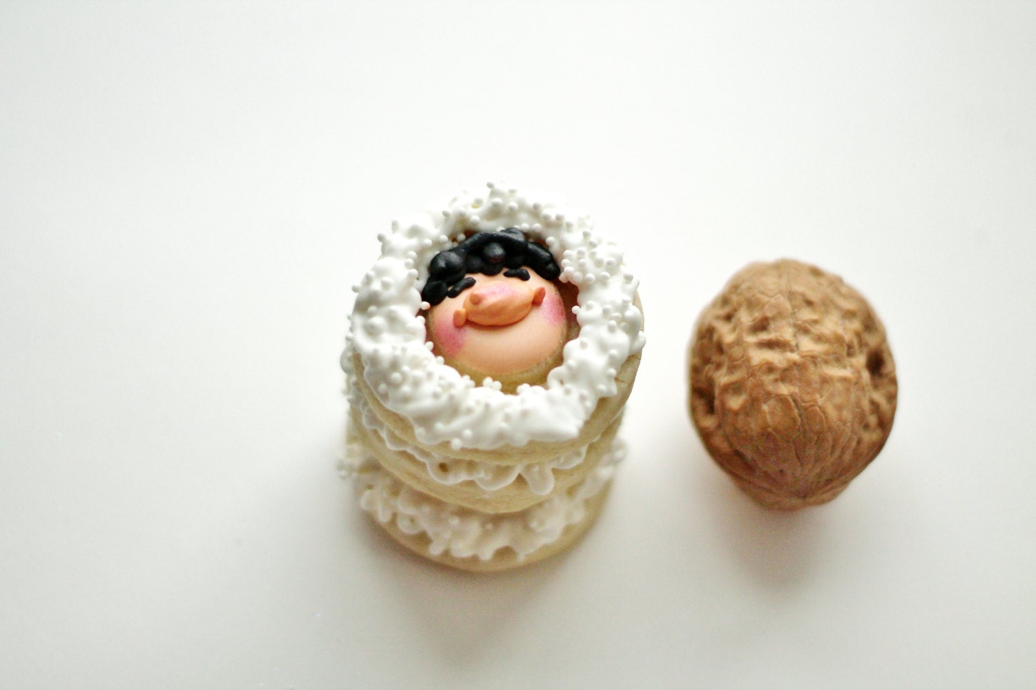 Eskimo Kisses - Eskimo Decorated Sugar Cookies - Cupcake Toppers