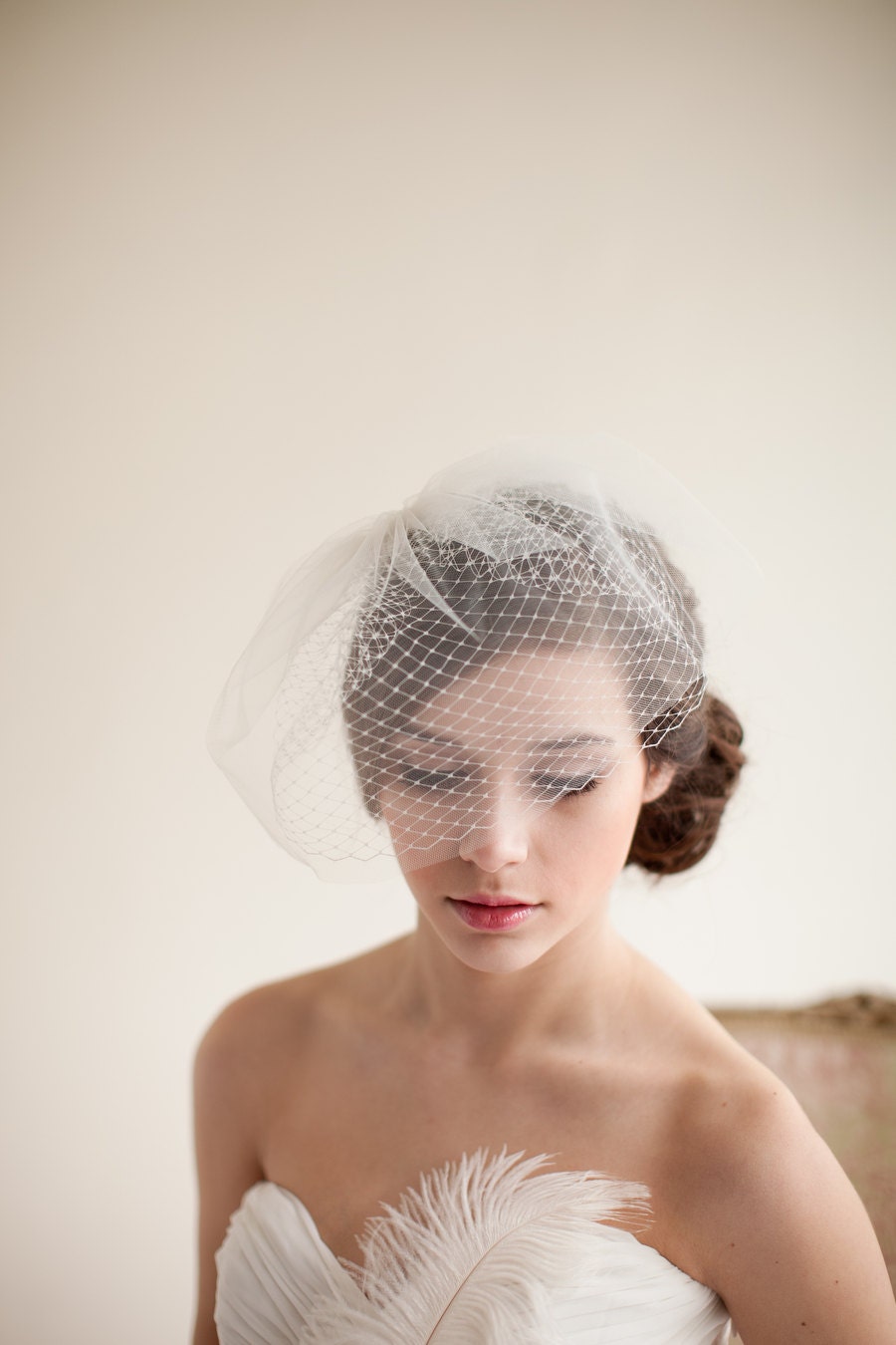 Double Layer Birdcage Veil, Blusher Veil, Tulle Veil, Wedding Veil, Mini Veil - Jane  MADE TO ORDER