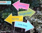 Printable Easter Egg Hunt Decorations Garden Kit PDF With Editable Text Features - Personalize Yourself - INSTANT DOWNLOAD