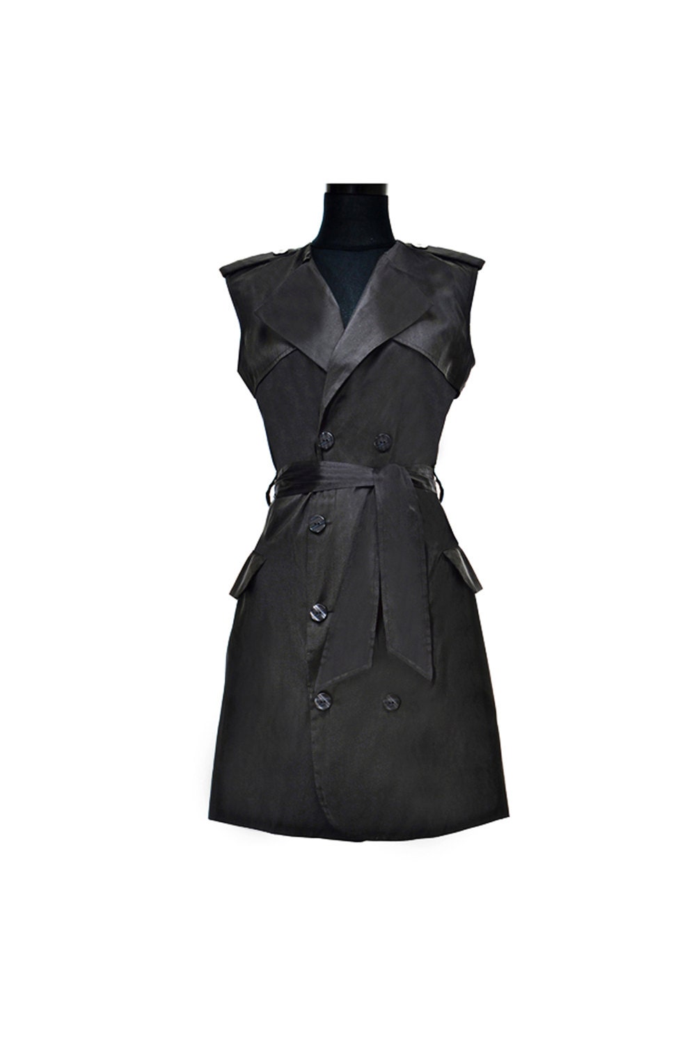 Silk Doublebreasted Trench Dress - Kate
