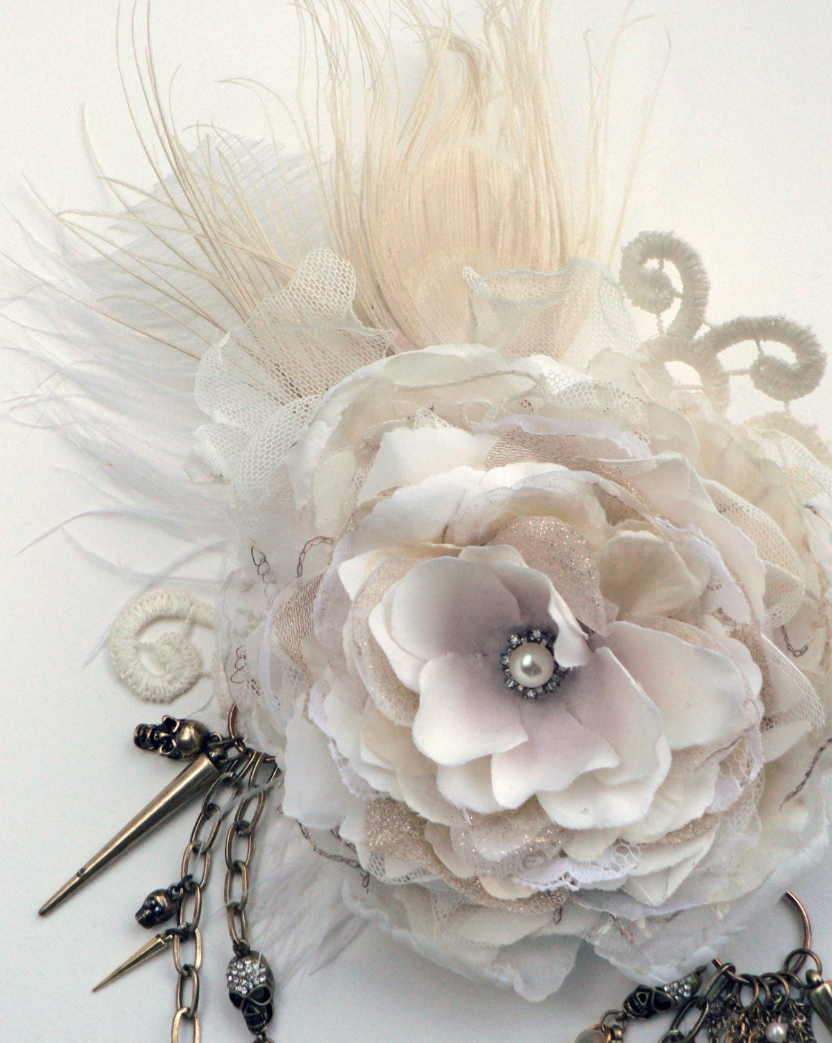Custom made and unique corsages, hair slides and boutonnières, all made to order