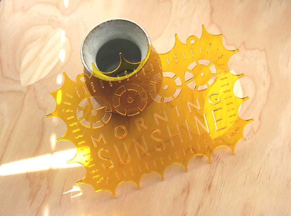 Good Morning Sunshine - Yellow Transparent Acrylic Suncatcher