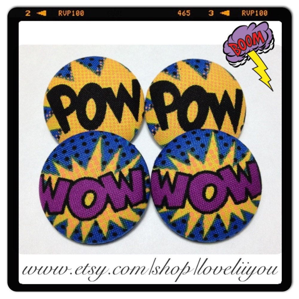 Oversized Button Earrings, ComicLove