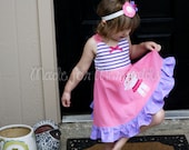 Doc McStuffins Ruffle Back Halter Dress 6 8 10