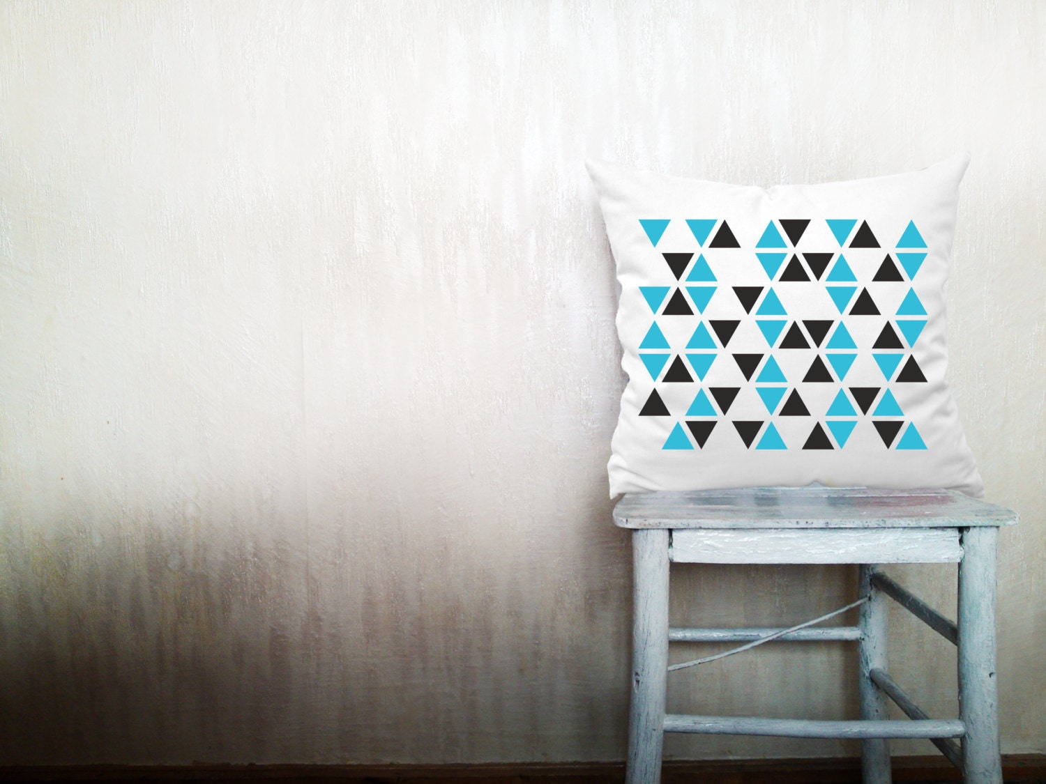 Triangles pillow decorative throw pillow geometric pillow cover white cotton toss arrow pillow case rustic bedding set 18x18 inches ohtteam
