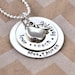 Teacher's Gift Hand Stamped Teacher's Name, Love - Teach - Inspire Necklace and Apple Charm
