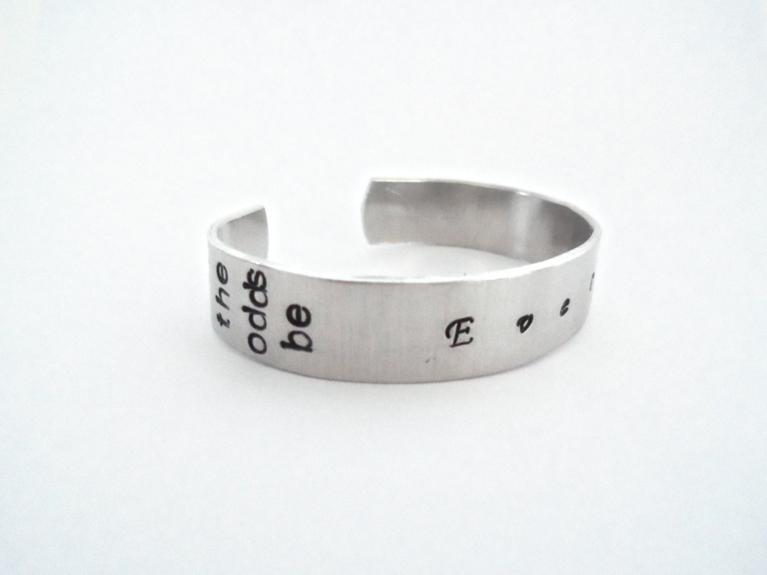 May The Odds Be Ever In Your Favor Bracelet - Hand Stamped Aluminum - Hunger Games inspired