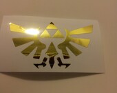 Zelda Triforce Chrome Gold Decal