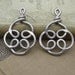 Celtic Knot Flower Swirl Unique Big Earrings - Very Big Earrings Light Weight Aluminum Dangle - Celtic Knot Jewelry-