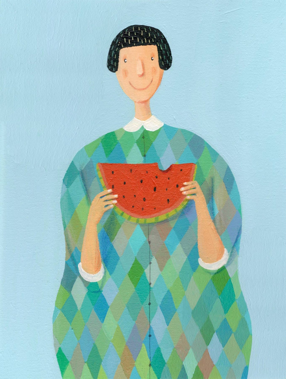 Watermelon original painting on canvas