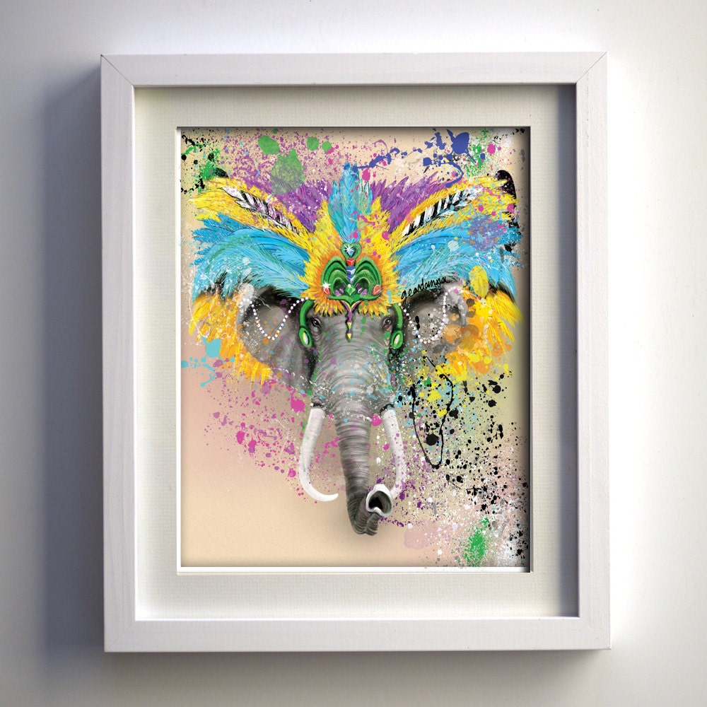 8x10 Fine Art Print- Bright Elephant