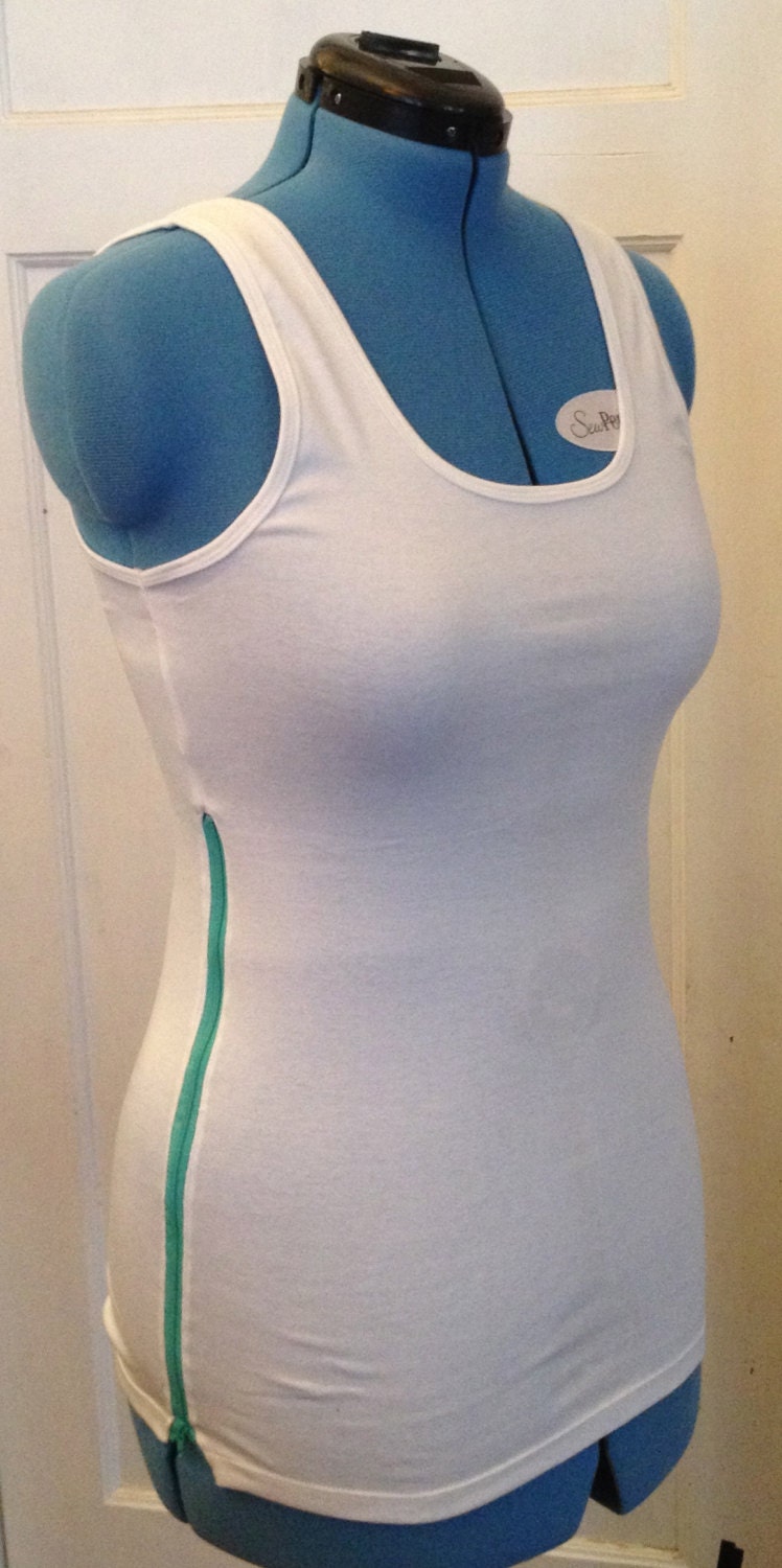 women's side zip tank