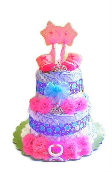 Princess Diaper Cake, Diaper Cake for Girl, Princess Baby Shower, Baby Princess Diaper Cake
