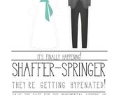 Wedding Save the Date Card: bride and groom