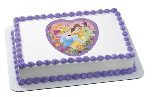 77250 Disney Princess Birthday Party Edible Cake Toppers Cupcakes Decoration Favor