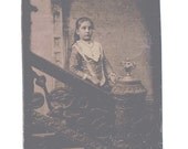 c1872  Victorian Gothic Girl Tintype Original