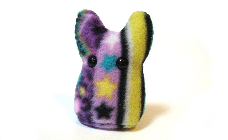 Small Plush Monster -- Purple Stars 'n' Stripes Something -- Weird Stuffed Animal