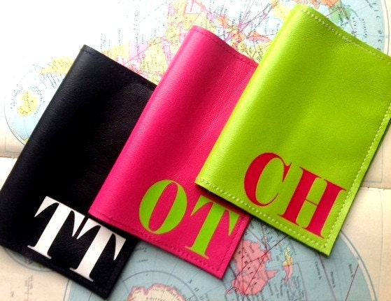 Mia Initial Leather Passport Holder, Personalized Passport Cover, Initial Leather Passport Cover, Passport Wallet, Travel Wallet