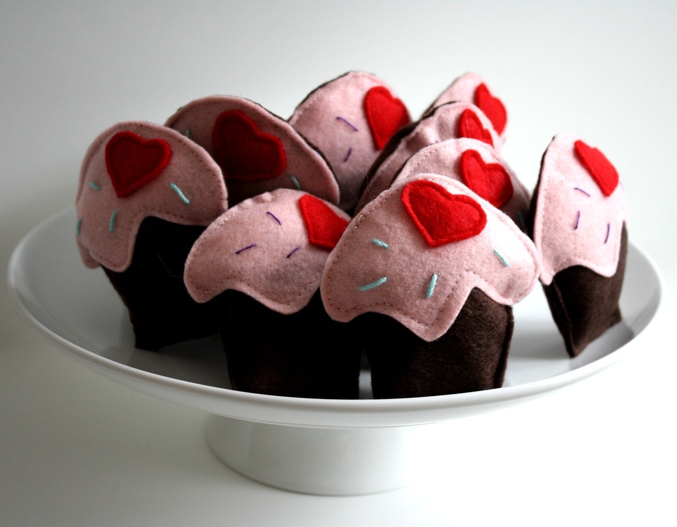Felt Chocolate Cupcake Ornament or decoration