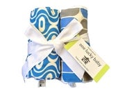 HIPSTER Burp Cloth Duo Mod Blues