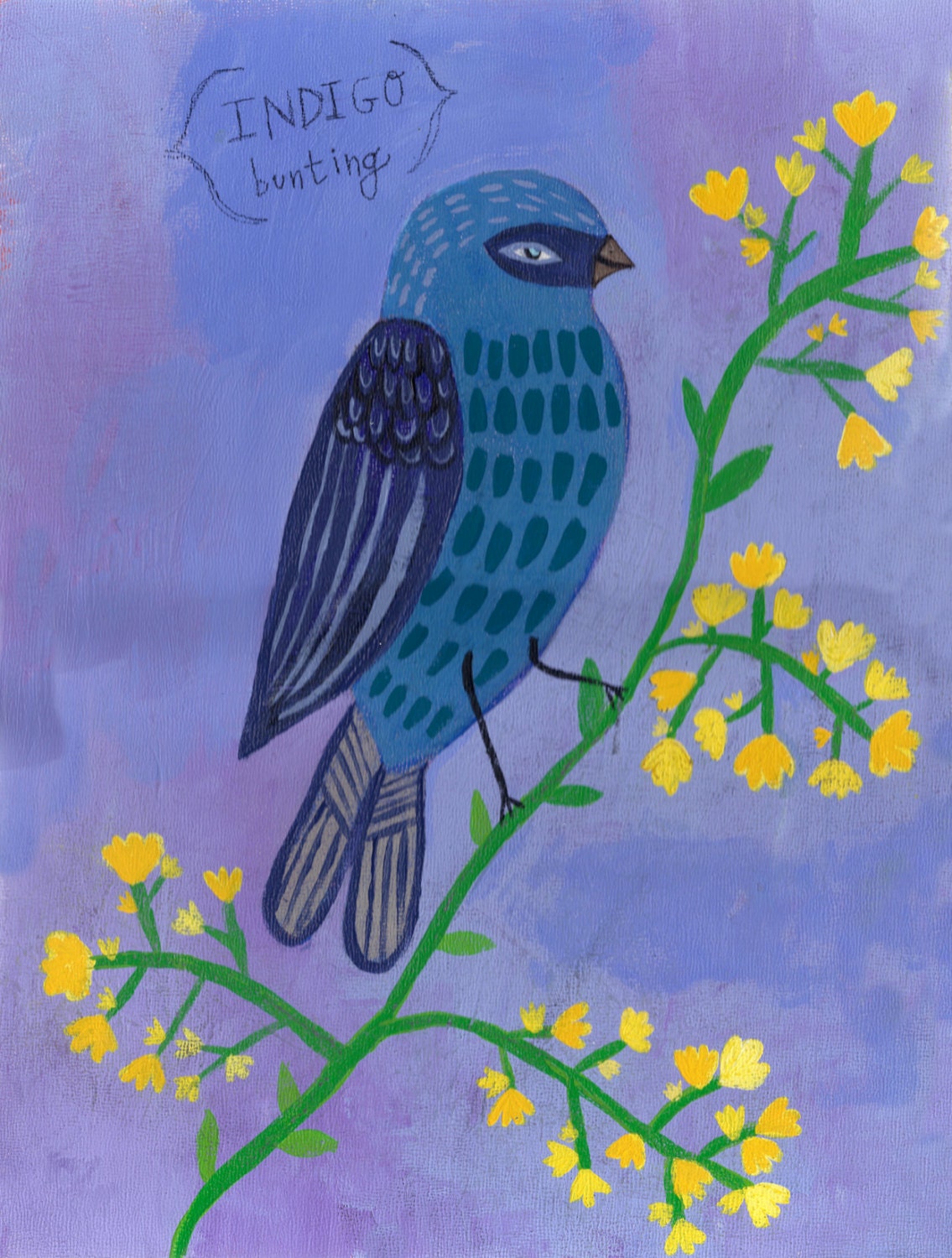 Indigo Bunting Print