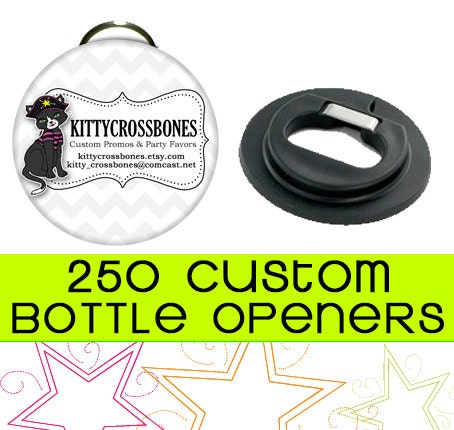 250 Professional Quality 2.25 Inch Bottle Opener Keychains