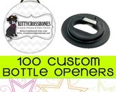 100 Professional Quality 2.25 Inch Bottle Opener Keychains