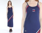 vintage 90's bootleg tommy sports maxi dress / american sportswear dress
