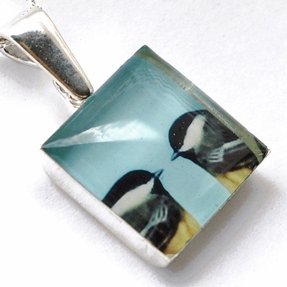 Photo Pendant, Pair of Birds