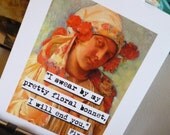 Firefly Floral Bonnet Quote Print (p260)