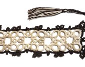 Coffee and Cream Tatted Bookmark - FREE SHIPPING