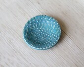Lagoon Blue Green Porcelain Clay Trinket Dish