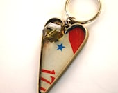 My Heart Keyring Keychain Heart Vintage License Plate