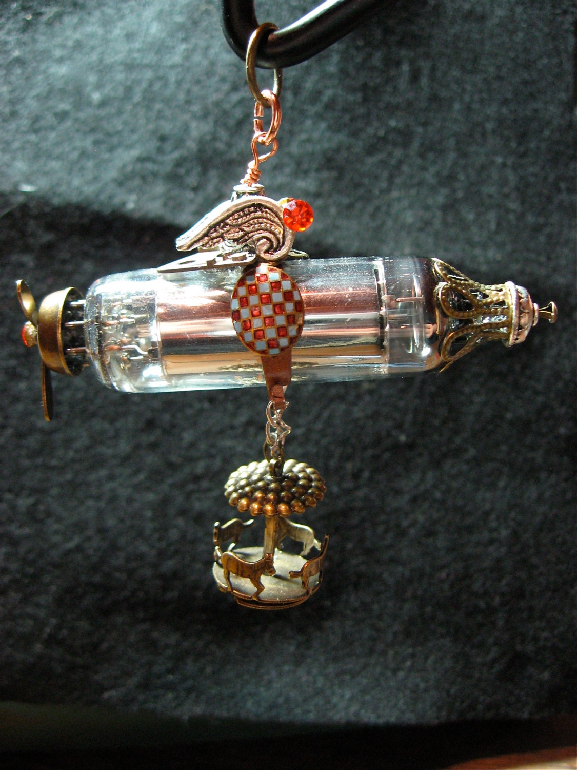 Master Hoolihan's Children's Party Dirigible Steampunk Pendant or Ornament