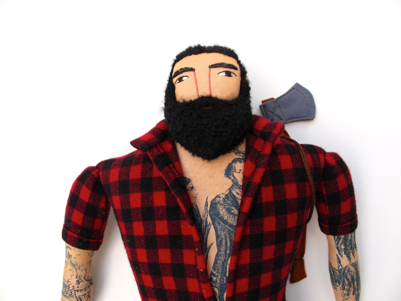 Burly Lumberjack tattoo man