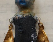 Amethyst Angel mixed media sculpture
