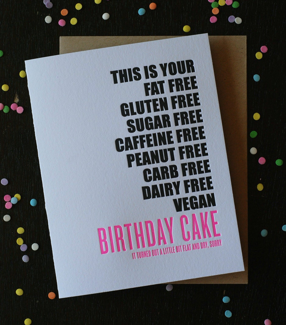Gluten Free Birthday Cake Card