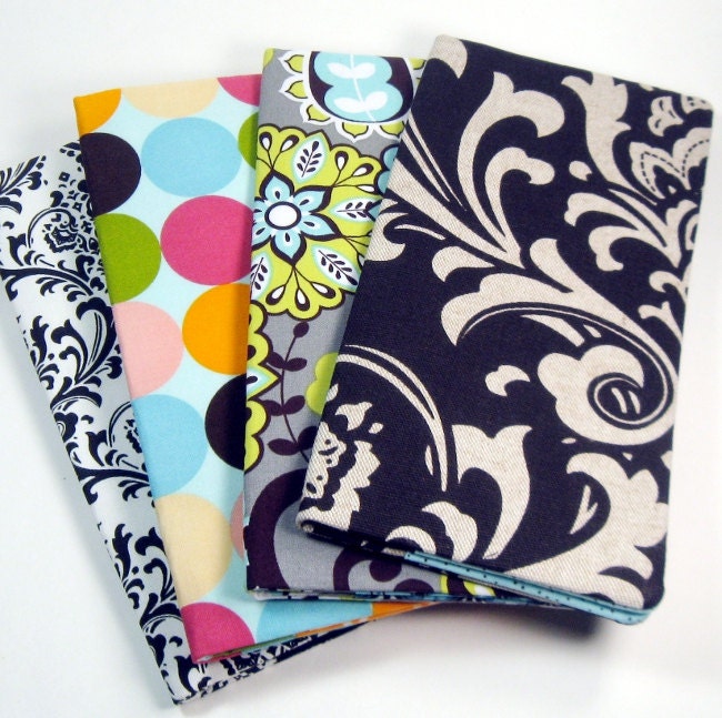 Set of 5 Travel Passport Wallets - Your Choice of Fabric - Desination Wedding Bridesmaid Gifts