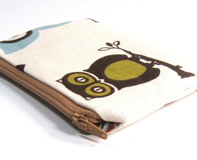 Zipper Coin Pouch Change Purse - Hooty Owl