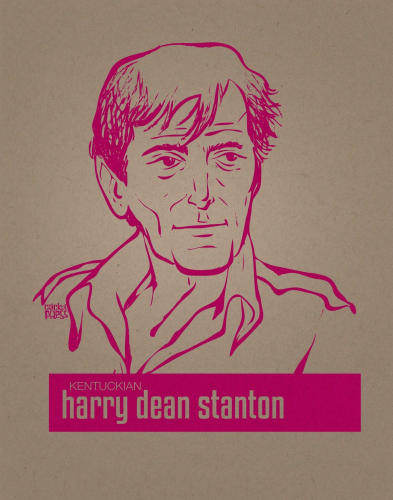Harry Dean Stanton - Pretty in Pink Original Screenprint