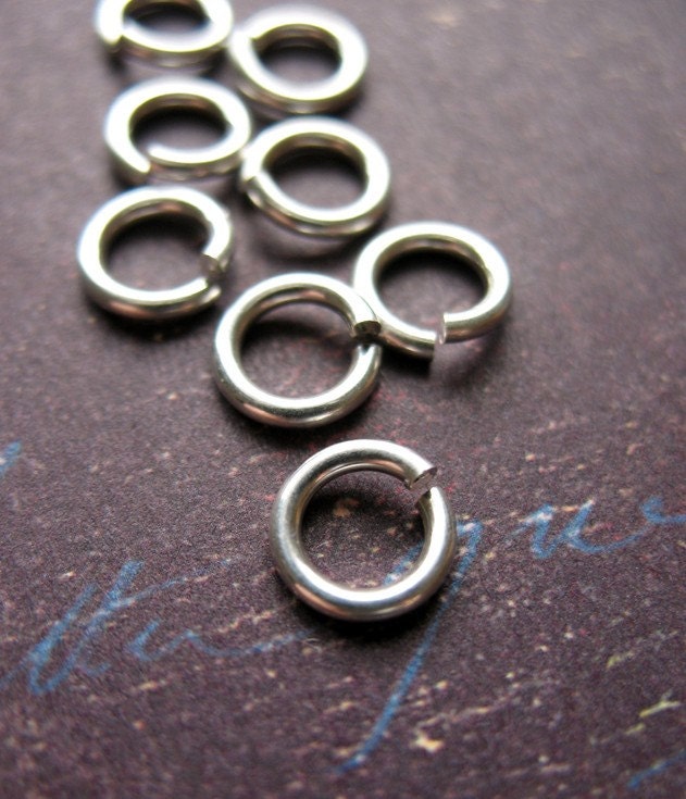 6mm 18 gauge Sterling Silver Jump Rings - set of 6