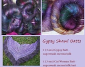 Gypsy Shawl Batts - made to order kit 6 ozs