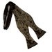 Circuit Board bow tie, freestyle & adjustable men's bow tie. Choose black necktie or more colors. Antique brass print.