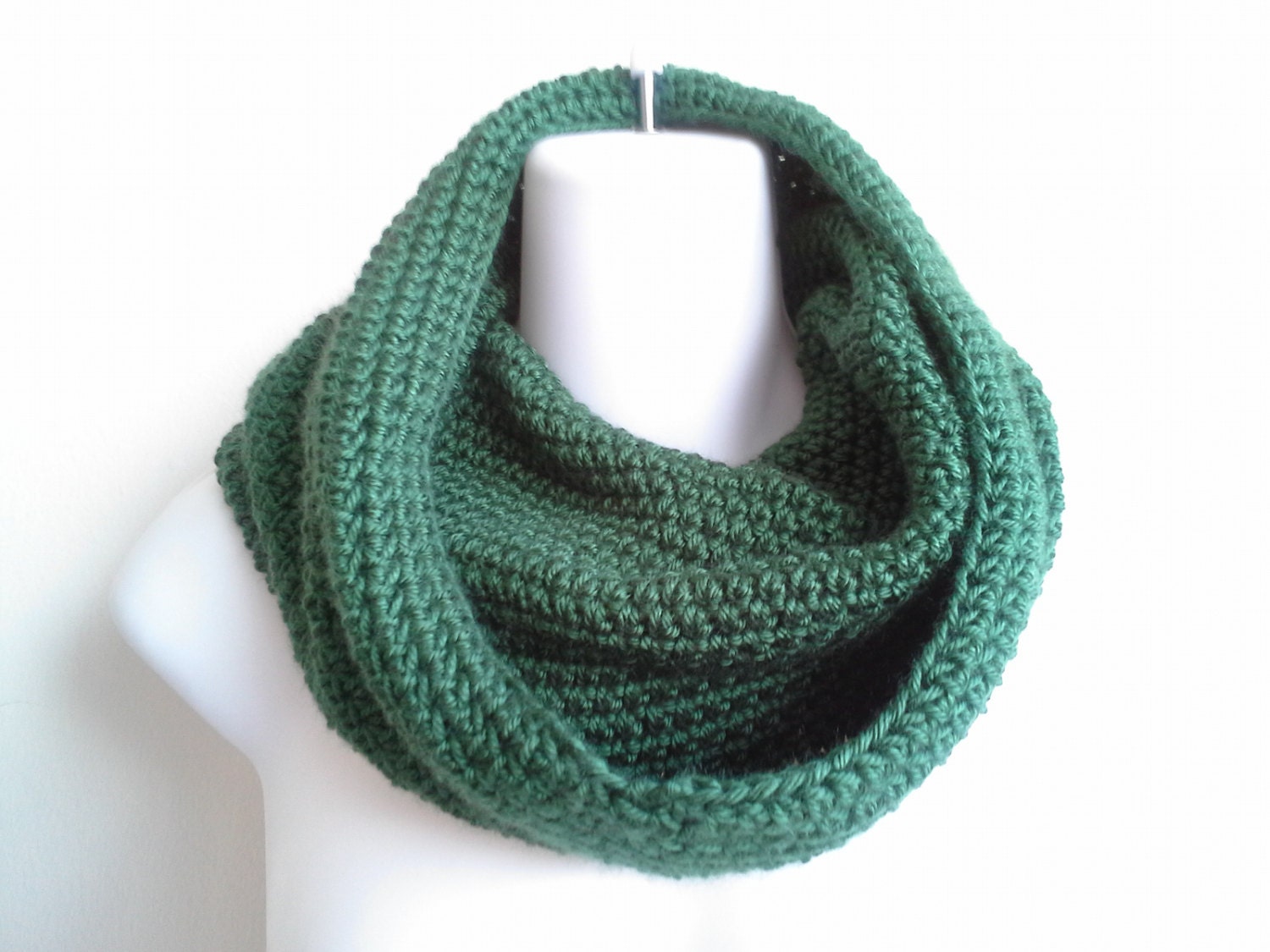 Solid Green Cowl Hood Pine Men Unisex EVIE