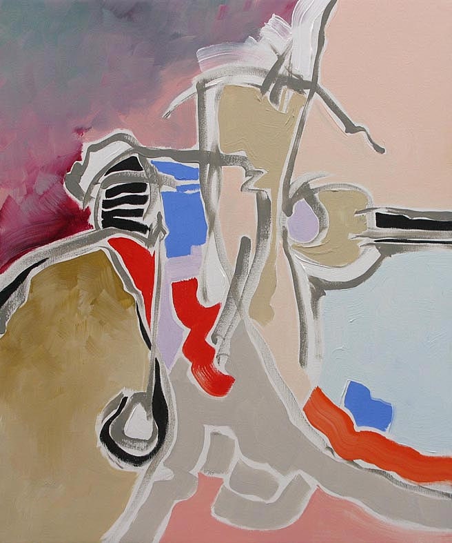 Abstract Painting Original Art Modern Expressionist Non Representational Bold Bright Acrylic Painting on Canvas by Linda Monfort