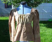 SALE Earthy Browns Hippie Patchwork Princess Long Sleeve Top or SHirT