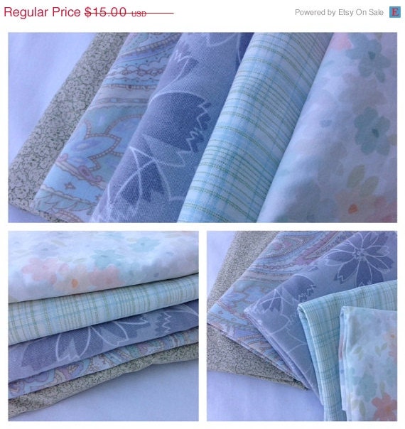 ON SALE- Reclaimed Pillowcase Fabric-Garden Lovelies