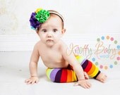 fat rainbow stripe 4 - baby leg warmers, newborn infant toddler legwarmers Fashion accessories