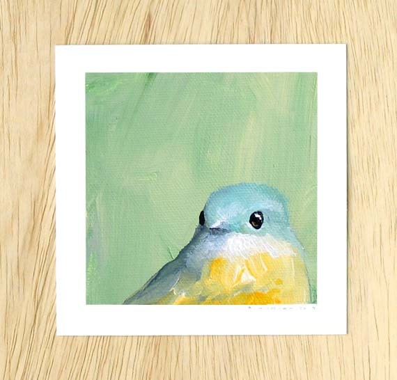 Will You Please Put Down That Us Magazine And Listen To Me - bird 5 x 5 FINE ART PRINT