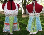 Spring Babydoll Halter Apron Top